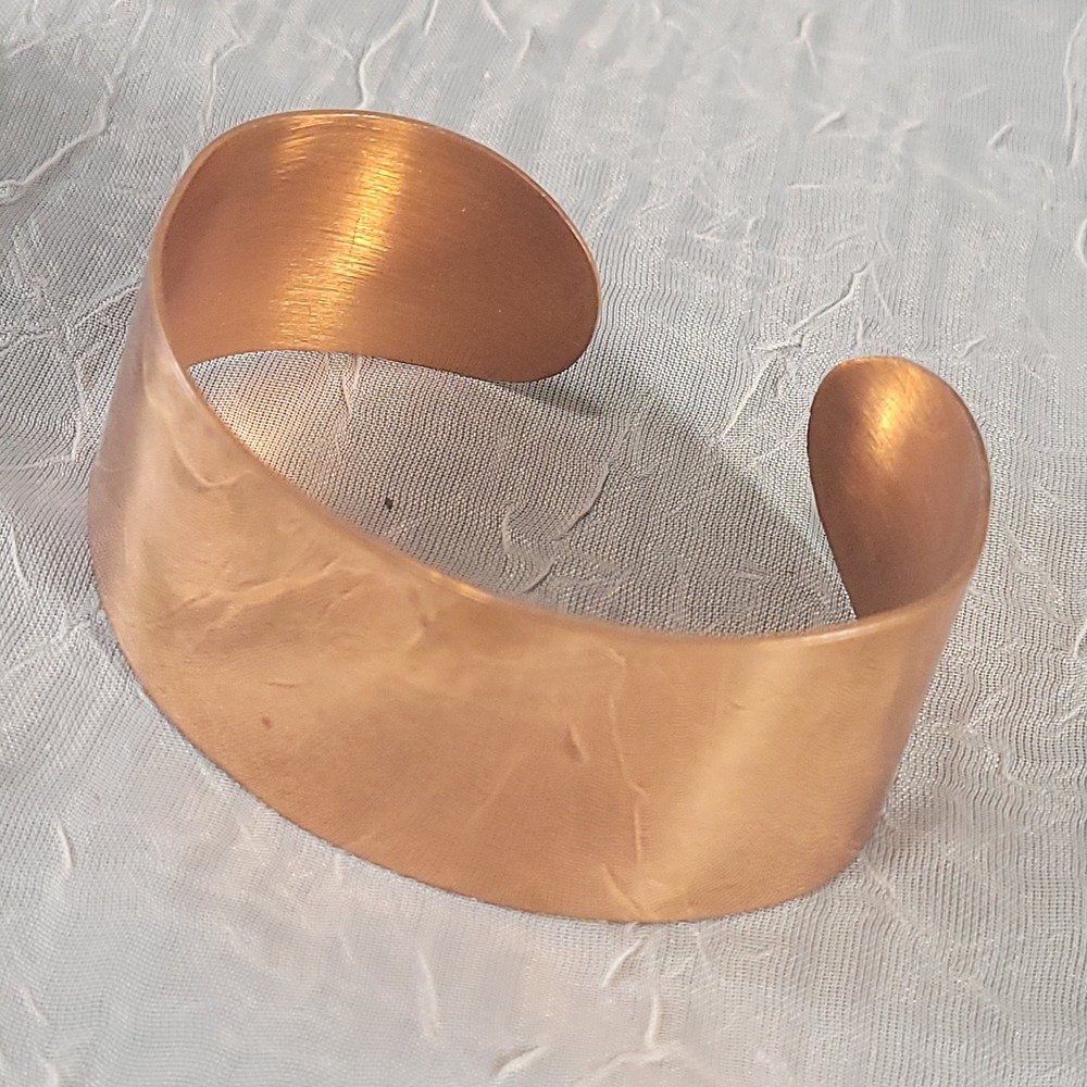 Copper Cuff Bracelet Unisex Copper Hammered Textured Wide Band Handcrafted